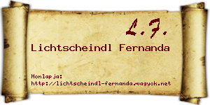 Lichtscheindl Fernanda névjegykártya